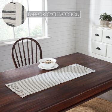 Kaila Ticking Stripe Ruffled Runner 12x36 - The Fox Decor